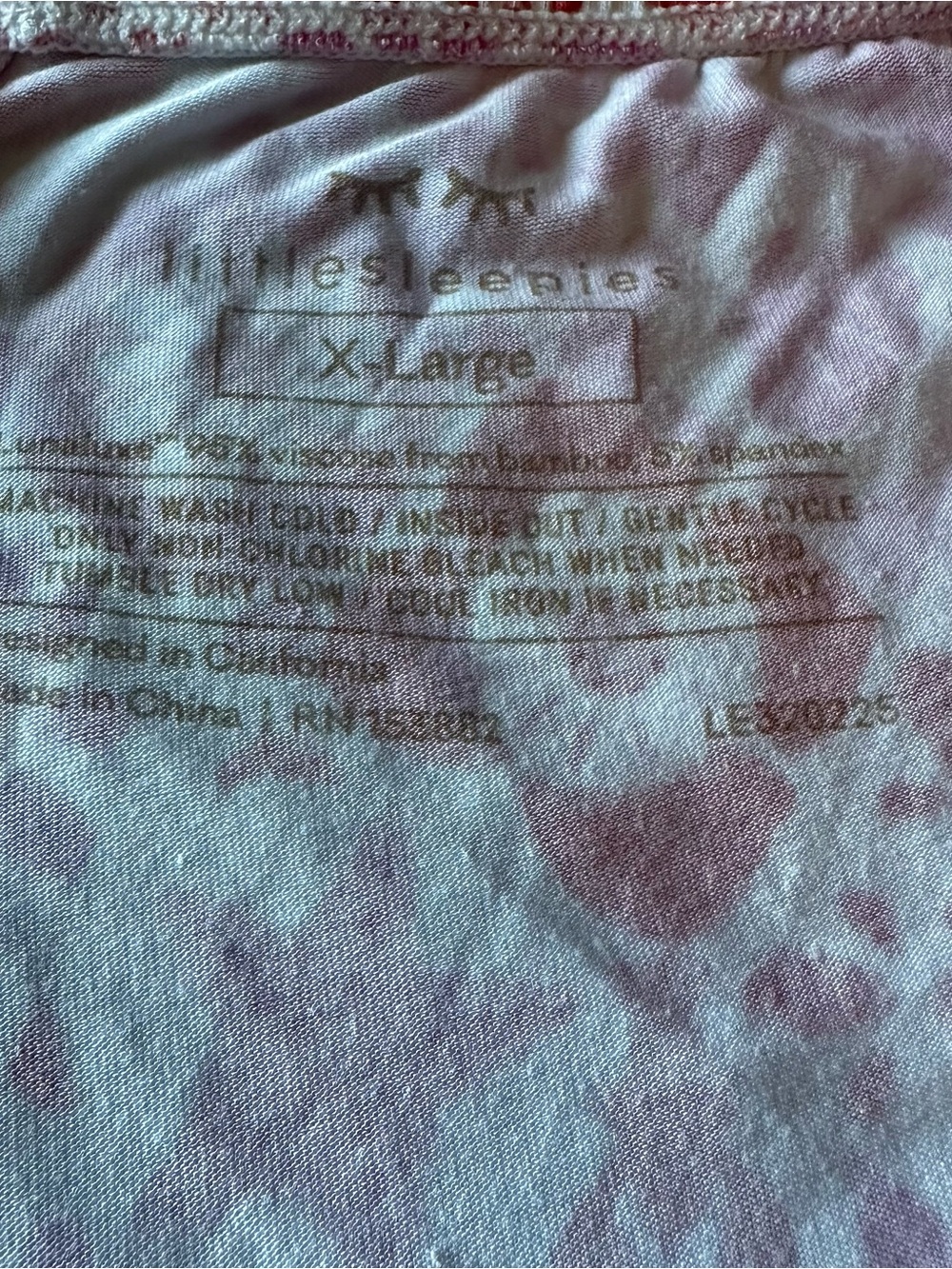 Little Sleepies Women’s Bamboo Viscose Pajama Set Short Sleeve Shorts Size XL - Picture 5 of 7